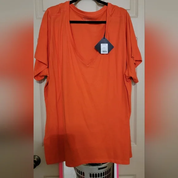 #295 AVA & VIV- Crewneck Short Sleeve T-Shirt- Avail. in Blue or Orange,sze. 4X - Picture 8 of 11